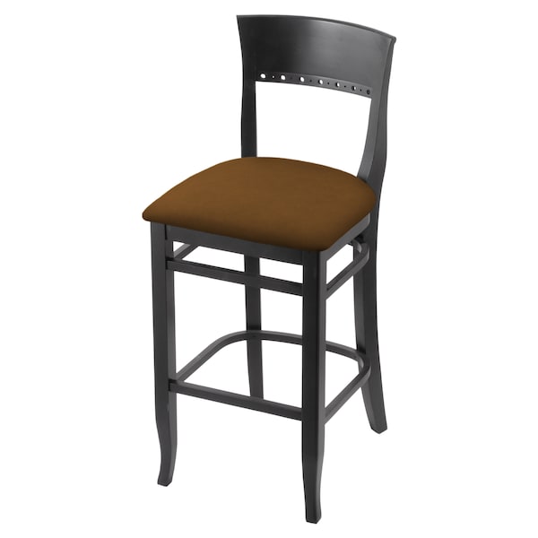 25" Counter Stool, Black Finish, Canter Thatch Seat